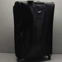 U.S. Traveler Aviron Bay Expandable Softside Luggage with Spinner Wheels, Black, Large 30-Inch