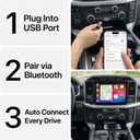 Ultra-Compact USB-C/A Apple Wireless CarPlay Wireless Android Auto Adapter Hide this car play wireless adapter in your port for a clean dash,  
Connector Type	USB Type A, USB Type C
Color	Black
Item dimensions L x W x H	1.26 x 0.63 x 0.3 inches