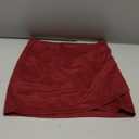 MakeMeChic Women's Suede Skirt Ruched Zip Back Bodycon Vintage Wrap Y2K Short Skirts (Medium)