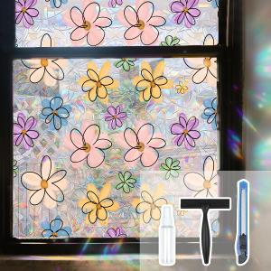 Window Privacy Film-Decorative Stained Glass Window Film Design
Daisy Flower Static Cling Window Privacy Film, UV Resistant Window Film Heat Blocking, Long-Lasting Vinyl, 35.4 x 78.7 Inch