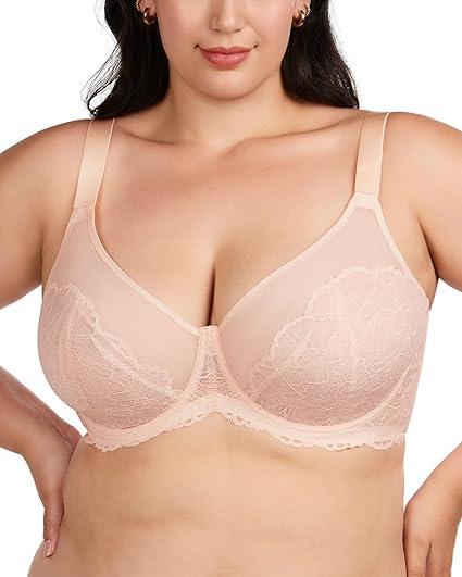HSIA Bras for Women Lace Unlined Breast Minimizer Bra Full Coverage Bras with Underwire
36DD