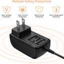 9V AC/DC Adapter for Crosley CR8005D CR8005F CR8005A CR8005C CR6019D CR8016 CR6232A R6233A CR6233D CR6249A CR6251A-BK Portable Turntable Record Player SW1200500-F04 Power