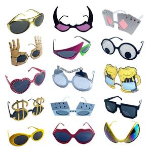 HEYTOP 16 Pack Funny Sunglasses Novelty Party Glassses Masks for Adults Cool Shaped Funny Party Eyeglasses, Photo Booth Props Sunglasses Dress Up Costume Glasses Pack