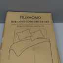 MUXHOMO 7 Pieces Full Comforter Set, Soft Bed in a Bag Full Size, All Season Bedding Set with Comforter, Flat Sheet, Fitted Sheet, Pillowcases & Shams, Greyish Purple