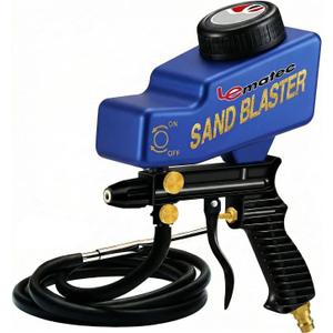 LE LEMATEC Sand Blaster Gun Kit  Portable Sandblaster for Air Compressor  Rust Removal & Glass Etching  Gravity Feed & Siphon Modes  AS118-2C