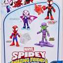 Marvel Spidey and His Amazing Friends Web-Slinging Adventure Set, 3-Inch-Scale (7.6 cm) Action Figure Set, Spider-Man Toys for Kids Ages 3+ (Amazon Exclusive)