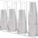 Varku 4-Compartment Acrylic Coffee Cup Dispenser and Holder, Wall-Mounted or Counter, Clear Sauce Cup Storage for Kitchen, Bar