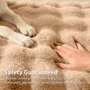 SOMAHE Cat & Dog Bed Mat, Soft Plush Faux Fur Kneading Pet Bed for 2 Cats or Small Dogs, Machine Washable Cat Sleeping Pad, Non-Slip Fluffy Pet Rug for Indoor Cats Kittens & Small Dogs,27x20 In Coffee