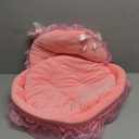 pawstrip Pink Dog Bed Washable Princess Cat Couch Soft Plush Pet Sofa Nest Mat Snuggle Kitten Puppy Cave Beds Cute Cozy Kitten Doggy Kennel Cushion Small Medium Dogs Cats Sleeping Pad (S, Pink)