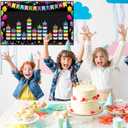Pasimy Happy Birthday Pocket Chart Classroom Reusable Birthday Calendar Wall Hanging Chart with 144 Dry Erase Cards and 3 Hooks for School Classroom Bulletin Board Decor
