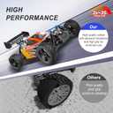 HobbyPark 12mm Hex RC Buggy Tires and Wheels Front & Rear for 1/12 1/10 Scale Models Car fit 2S 3S, Set of 4