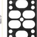 PATIKIL 1/2" Skateboard Riser Pads, 10 Pack PU 3x2 Skateboard Riser Pads Angled Wedge Shock Pads for Skateboard Truck, Black