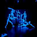T13 3D Printed Action Figure, 7.8 Inches Glowing Titan 13 3D Action Figure with Dog Set, Multi-Jointed Movable Grow in The Dark Collectible Toy, Blue White, Assembly Completed