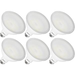 Sunco 6 Pack Outdoor Flood Light Bulbs, PAR38 LED Flood Lights Waterproof, 1800 LM, 15W (150W Equivalent), 5000K Daylight, Dimmable, E26 Base, Wet Rated UL.
