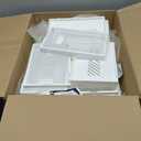 SIMPDIY Shoe Storage, 12 Pack Shoe Organizer for Closet, Shoe Boxes Clear Plastic Stackable Shoe Containers with Lids for Size 10 (Large, White)