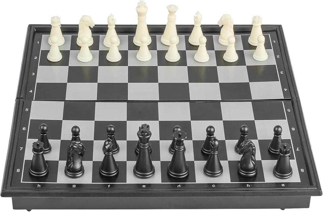 Travel Chess Set Magnetic Portable Folding Chess Board - Small Mini Chess Set - (Small / 7.6 Inch)