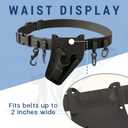 New Slide-in Fishing Rod Hip Holsters, Hands-Free Rod Holder for Fly & Bank Fishing, Quick Draw Waist Belt Inserte Pole Gear, Durable Adjustable Portable Fish Pole Holster (Black)