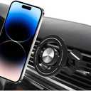 Car Magnetic Phone Holder, 360 Adjustable HandsFree Vehicle Air Vent Cellphone Mount with Clip, Strong Magnet Auto Mobile Phone Holder, Universal for 15 14 13 Pro Max