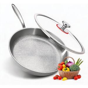 9.4'' Titanium Pans for Cooking Pure Healthy Titanium Frying Pan