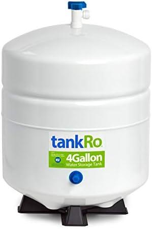 tankRo RO132-TNK RO Water Filtration System Expansion Tank 4 Gallon Capacity – NSF Certified – Compact Reverse Osmosis Water Storage Pressure Tank 1/4" Tank Ball Valve