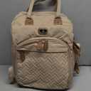 Dikaslon Diaper Bag Backpack with Portable Changing Pad, Pacifier Case and Stroller Straps, Large Unisex Baby Bags for Boys Girls, Multipurpose Travel Back Pack for Moms Dads, Milk Tea Khaki