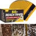 60 Pack Roach Traps,Roach Killer Indoor Infestation,Cockroach Killer Indoor Home,Glue Roach Traps,Roach Motel,Child & Pet Friendly