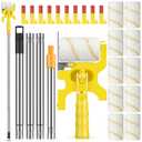 Leumoi 22 Paint Edger Kit Handheld Paint Edger Roller Brush with 10 Replacement Roller 10 Brush and Extension Pole for Home Wall Ceiling Indoor Outdoor