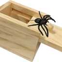 Spider Prank Box Gag Gift, Funny Surprise Gift Box Christmas White Elephant Gifts for Adults Men Women Birthday, Wooden Jump Scare Toys for Kids Ages 3-5-7 4-8-12 Year Old Boys Girls Stocking Stuffers (Small)