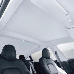 TOPABYTE Roof Sunshade for Tesla Model 3 Highland 2026-2024 Glass Sunroof Shade Window Insulation UV & Heat Protection Double-Layer Sun Shade, Beige
