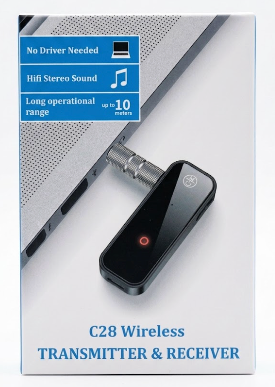 C 28 Wireless Transmitter & Receiver Blue Tooth New In Box GM Cell