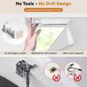 Doing-X No Drill Blackout Roman Shades for Indoor Windows,Cordless Roman Blinds,Linen No Tools Window Shades,Easy to Install Window Blinds for Home Bedroom,Blackout-Gray 30" W x 72" H