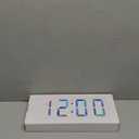 Alampan 12" Large Digital Wall Clock with Remote Control, USB Powered, Corded RGB LED Clock with Full Screen Display, Big Numbers, for Classroom, Living Room, Elderly, Wall Mounted, DST, KSJ-01, Black