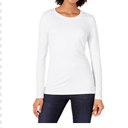 Women's Regular-Fit Long-Sleeve Crewneck T-Shirt Large