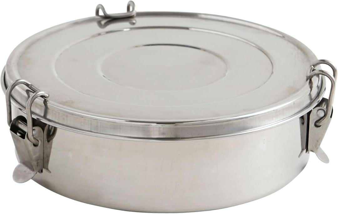 IMUSA 1.5Qt Stainless Steel Flan Mold with Lid, Round Baking Pan for Flan, Cheesecake, Pudding, and Desserts, Silver