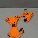 PoyPet No Pull Dog Harness, No Choke Reflective Dog Vest, Adjustable Pet Harnesses with Easy Control Padded Handle for Small Medium Large Dogs(Orange Matching Trim,XS)