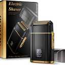 Professional Foil Shaver for Men: Cordless Electric Razor with High-Speed Dual Blades, Rechargeable USB-C, IPX6 Waterproof & Travel-Friendly/Home Use