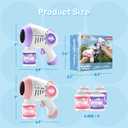 JOYIN 2 Kids Bubble Guns with 4 Bottles Solution, Automatic Bubble Machine Gun with 8 Holes for Kids, Adults, Summer Toys, Easter Basket Stuffers, Birthday Gift, Party Favors-PurplePink
