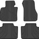 Car Floor Mats for BMW X1 U11(2016-2024) 2AT U06(2015-2024) X2(2018-2023) F48 F45 F39 Custom Fit Full Black Rubber Auto Floor Liners Set All Weather Protection Heavy Duty Odorless