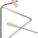 QWORK Steel Triangle Instrument 6 Inch Hand Percussion with Striker & Hanging Loop, Clear Ringing Sound for Classroom Music, Band Rehearsal, Teaching, Parties