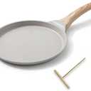 8 inch Crepe Pan, Nonstick Pan for Crepes Omelette Tortillas, Dosa Tawa Tortilla Pan, Griddle Pancake Pan for Roti Indian, Induction Compatible (White)