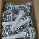 12 Pcs Flower Bouquet Holders, Wedding Bridal Bouquet Handle Holders, Round Foam Top, Lightweight Design, Ideal for Artificial Flowers, Floral Arrangements