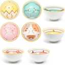 Animal Cartoon Ceramic Bowl, Breakfast Bowl Set of 3 – Small Soup Bowl 300 ml – Ceramic Bowl Cereal Bowl – Multi Colour Ceramic Bowls for Rice, Dessert, Ice Cream