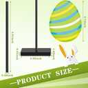 Yuntau Easter Standing Table Decor Wooden Bunny Egg Rabbit Tabletop Decoration Easter Tall Tiered Tray Decor Block Sign Classic Rustic Table Centerpiece for Home Party Supplies(Egg)