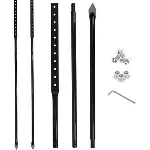2 Pack Heavy Duty Metal Thick Stake for Yard Signs, 51 Inches Long Metal Posts with Hardware