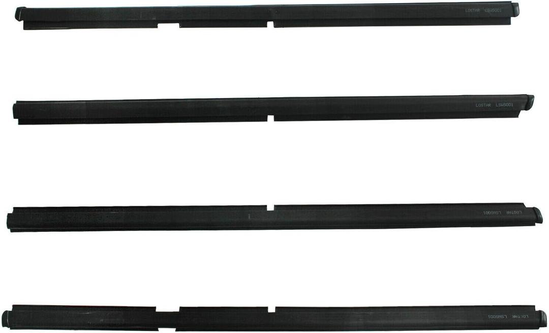 LOSTAR Set of 4 Window Sweep Front & Rear Outer Fits 1999-2004 Jeep Grand Cherokee 55135890AF; 55135878AF; 55135879AF; 55135891AF