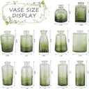 RUCKAE 32 Pack Flower Vase Mini Glass Bud Vases Vintage Small Vases for Centerpiece Table Wedding Decorations Home Decor Party (Gradient Green)
