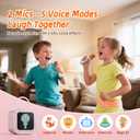 Kinglucky [New 2025 All-in-One Kids Audio Player, No Wi-Fi or Cards Needed, Built-in Stories, White Noise, Pixel Display, 2 Mics & Bluetooth, Screen for Toddlers & Girls (Gray-Orange)