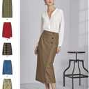 Simplicity Women's Front Wrap Skirt Sewing Patterns, Sizes 14-22
