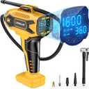 Tire Inflator Air Compressor Compatible with DeWalt 20V Battery Power, LIVOWALNY 160PSI Cordless Portable Electric Air Pump with Digital Pressure Gauge for Car Motorcycles Bike Ball Auto (No Battery)