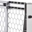 Carlson 28"-42" Easy Fit Dog Gate, Expandable Plastic Pet Gate, Pressure Mounted Gate for Doorways & Hallways, Gray
